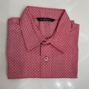 La Miniatura Boys Long Sleeve Red Star Print Shirt Size 6 Like New